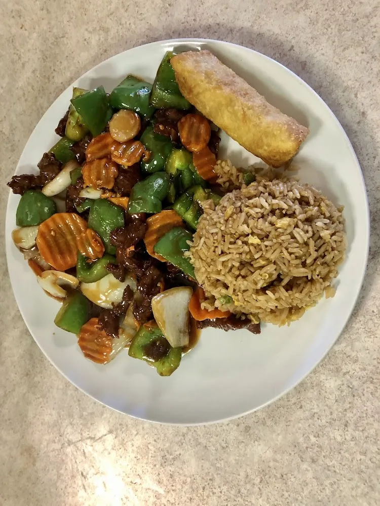 Beef with Green Pepper Lunch